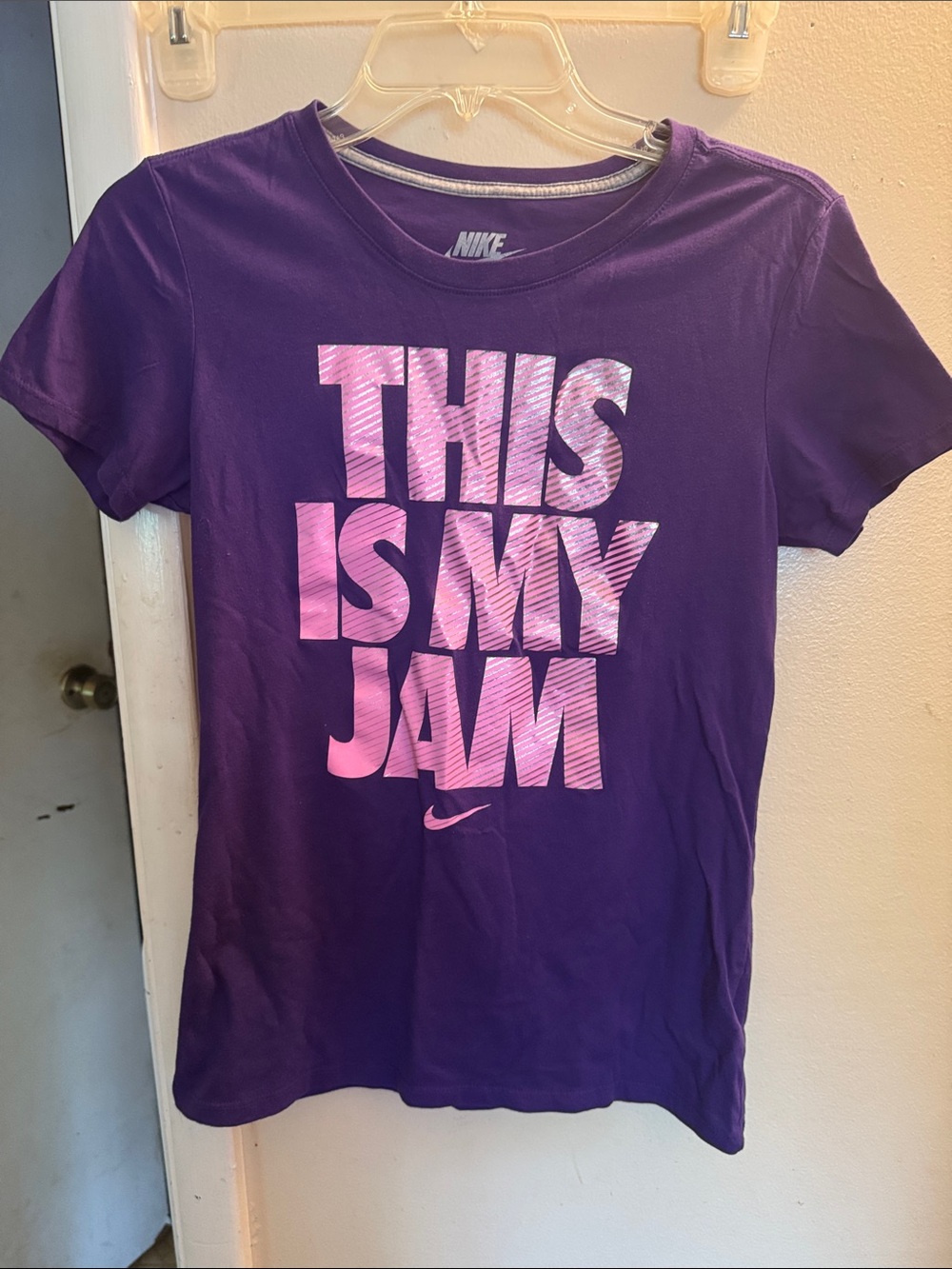 Nike Purple Tee with Pink Graphic "This Is My Jam"